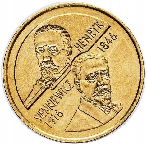Moneta 2 zł - Henryk Sienkiewicz (1846 – 1916)
