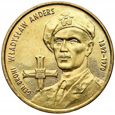 Moneta 2 zł - Generał broni Władysław Anders